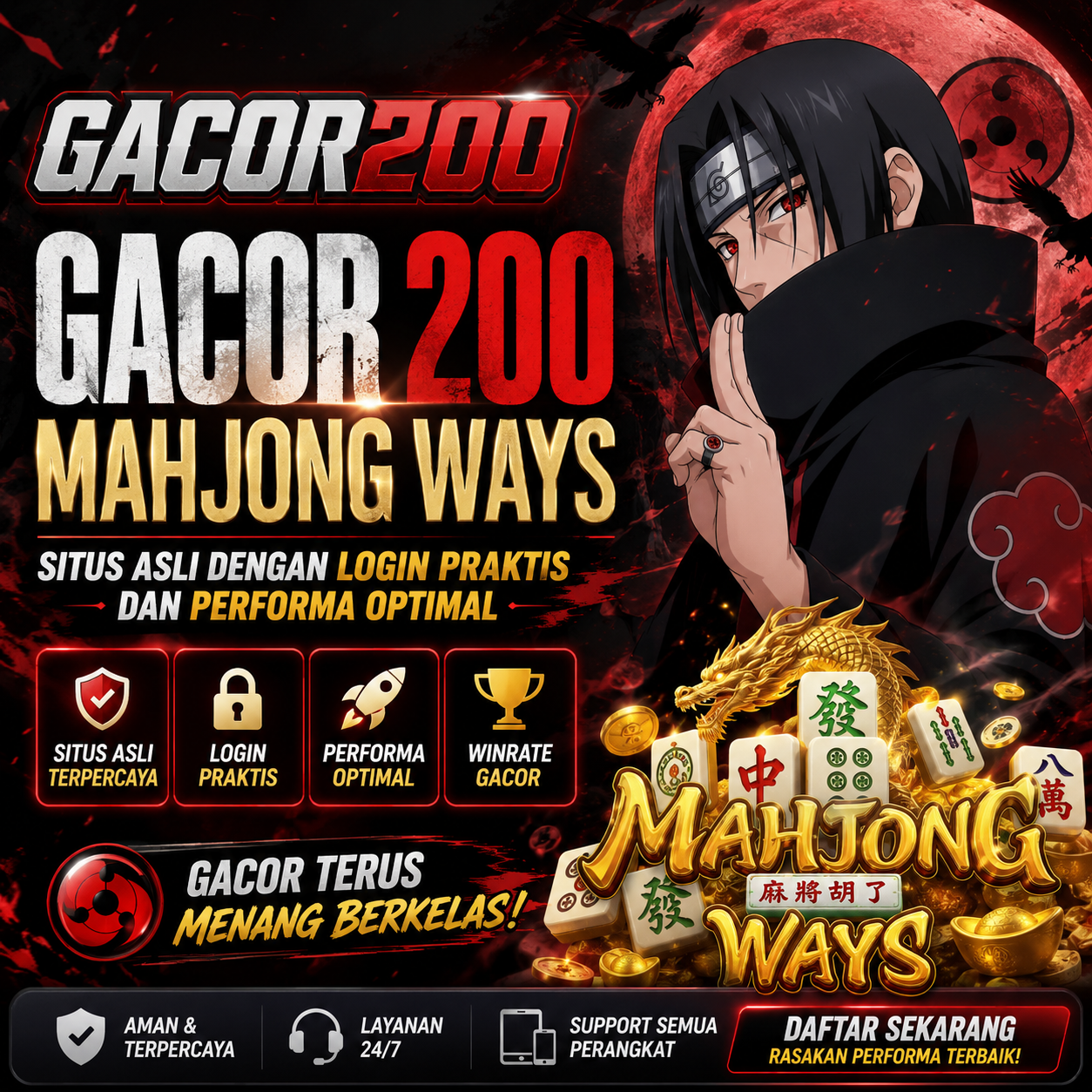 GACOR200: GACOR 200 Mahjong Ways Situs Asli dengan Login Praktis dan Performa Optimal